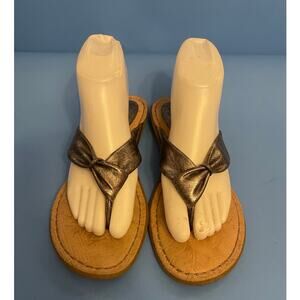 B.O.C Concepts Gray Metallic Sandals Womens Size 7 Thing Comfort